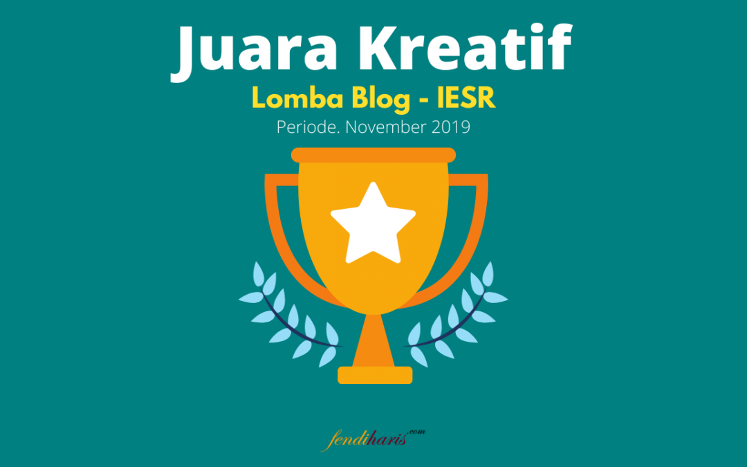 Juara Creative Blog Category – Lomba Blog IESR – November 2019